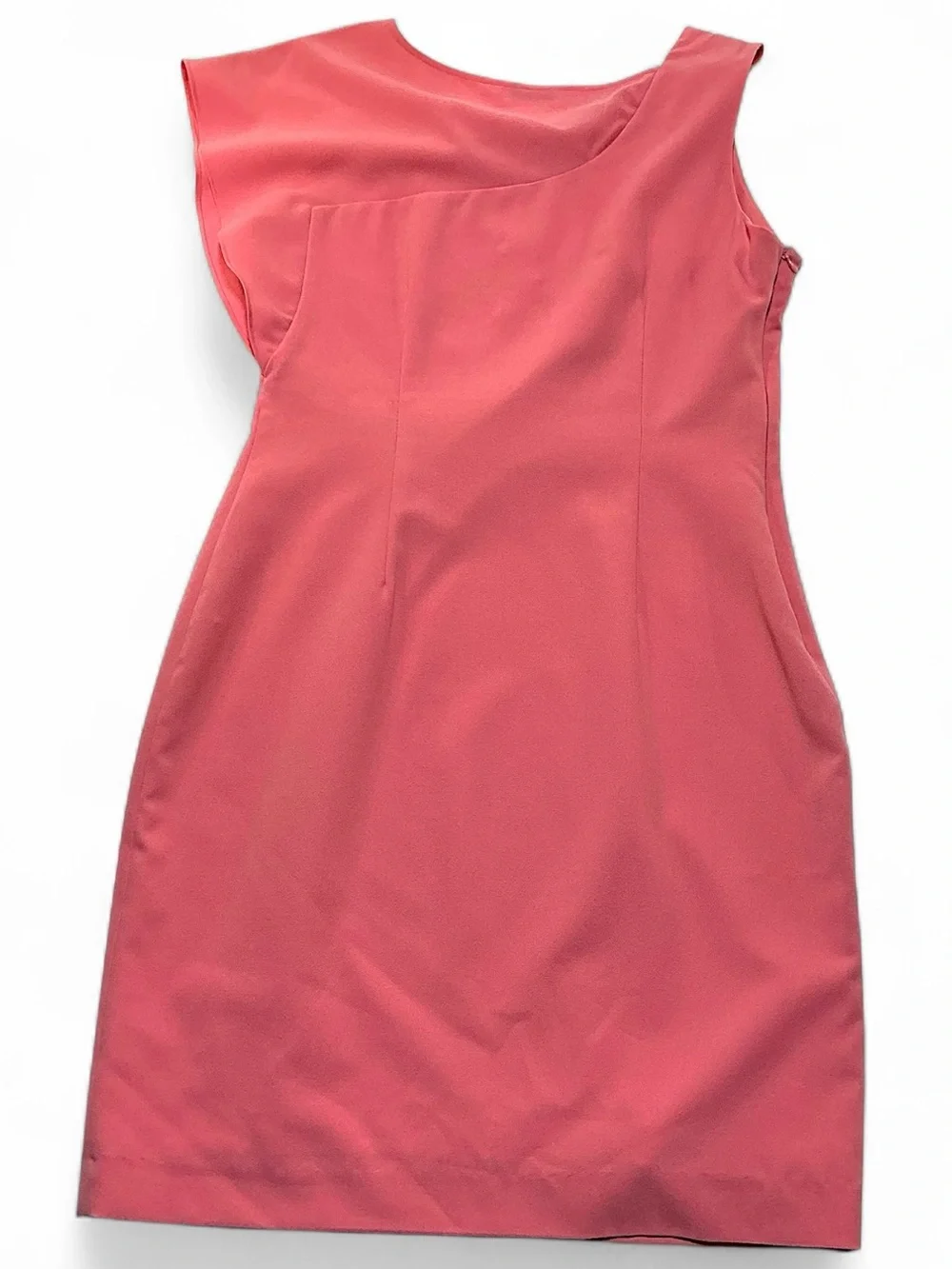 Calvin Klein Pink Asymmetric Draped Neckline Sheath Dress Sze 10